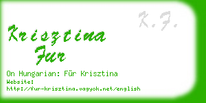 krisztina fur business card